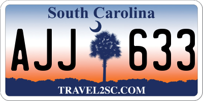 SC license plate AJJ633