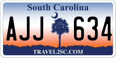 SC license plate AJJ634