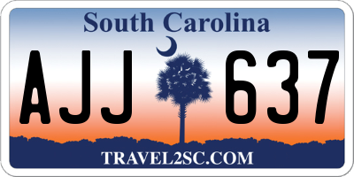 SC license plate AJJ637