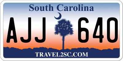 SC license plate AJJ640
