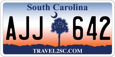 SC license plate AJJ642
