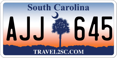 SC license plate AJJ645