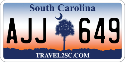 SC license plate AJJ649