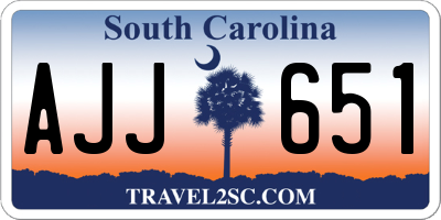 SC license plate AJJ651