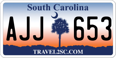 SC license plate AJJ653