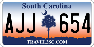 SC license plate AJJ654