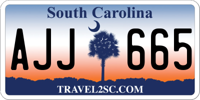 SC license plate AJJ665
