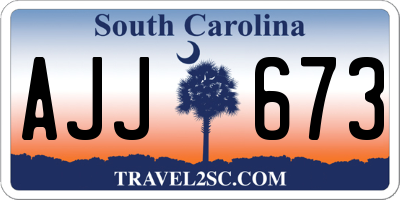 SC license plate AJJ673