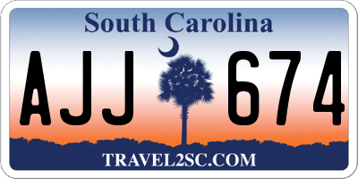 SC license plate AJJ674