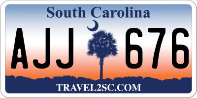 SC license plate AJJ676