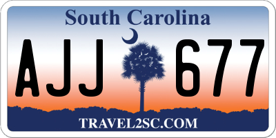 SC license plate AJJ677