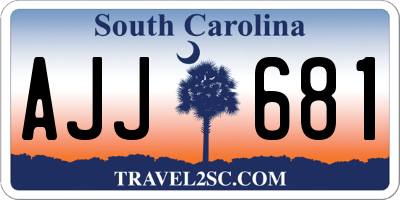 SC license plate AJJ681