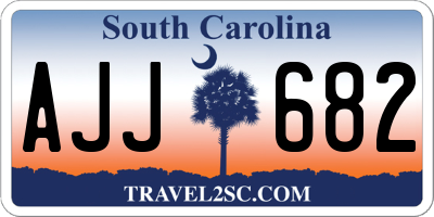 SC license plate AJJ682