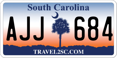 SC license plate AJJ684