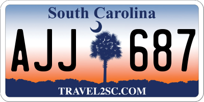 SC license plate AJJ687