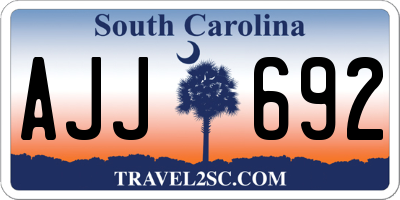 SC license plate AJJ692