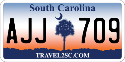 SC license plate AJJ709