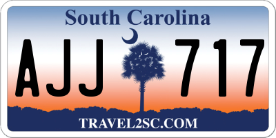 SC license plate AJJ717