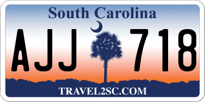 SC license plate AJJ718