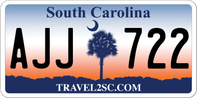 SC license plate AJJ722