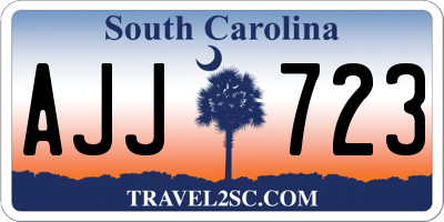 SC license plate AJJ723