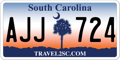 SC license plate AJJ724