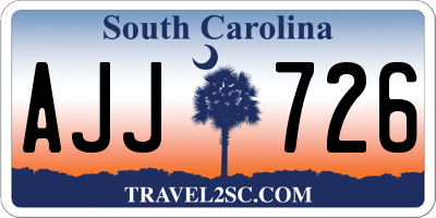 SC license plate AJJ726
