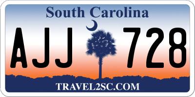 SC license plate AJJ728