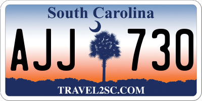 SC license plate AJJ730