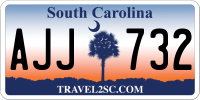 SC license plate AJJ732