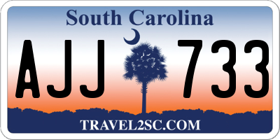 SC license plate AJJ733