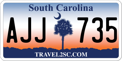 SC license plate AJJ735