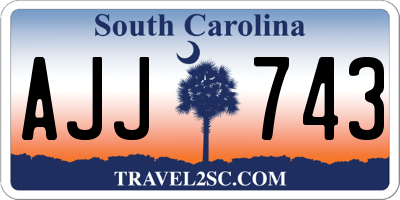 SC license plate AJJ743