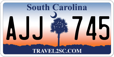 SC license plate AJJ745