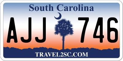 SC license plate AJJ746