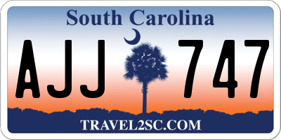 SC license plate AJJ747
