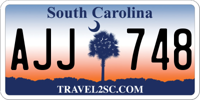 SC license plate AJJ748