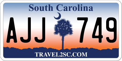 SC license plate AJJ749