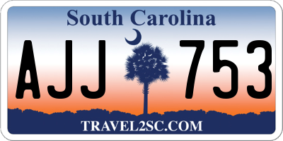 SC license plate AJJ753