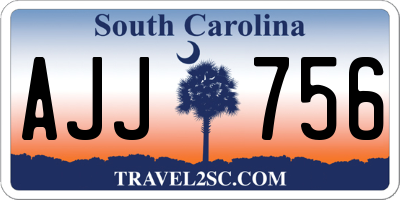 SC license plate AJJ756