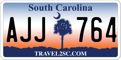 SC license plate AJJ764