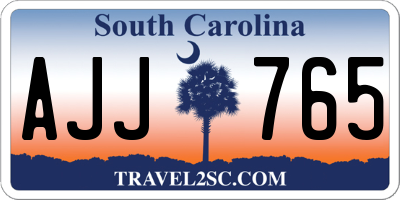 SC license plate AJJ765