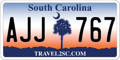 SC license plate AJJ767