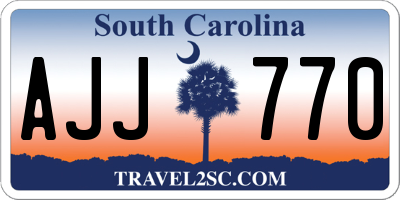 SC license plate AJJ770