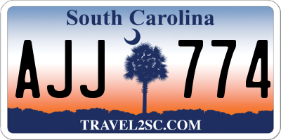 SC license plate AJJ774