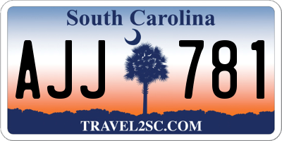 SC license plate AJJ781