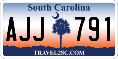 SC license plate AJJ791