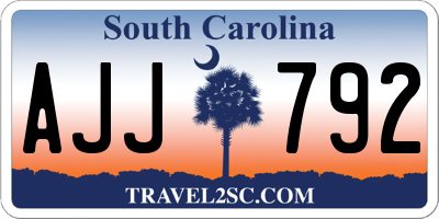 SC license plate AJJ792