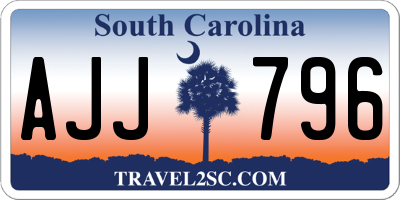 SC license plate AJJ796