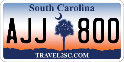 SC license plate AJJ800